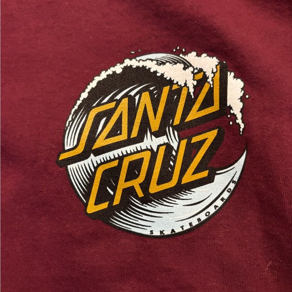 Santa Cruz Skateboards Burgundy Long Sleeve Tee Size XL - Picture 3 of 8